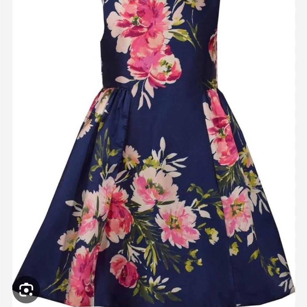 Bonnie Jean Kids Floral Dress - Blue and Pink